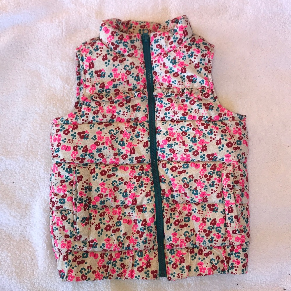 Floral puff vest!